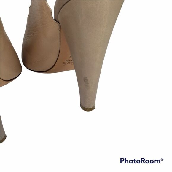 Chloé Scalloped Slingback Peeptoe Heels in Nude Size 40.5 - Picture 5 of 8